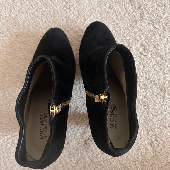 Michael Kors Women's Haven Boots Block Heel Hidden Platform Black Suede Sz 8.5 M - Picture 5 of 9